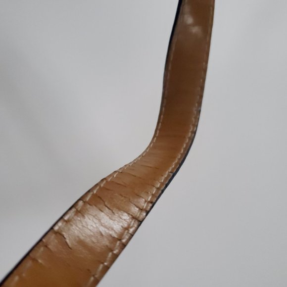 Y2K Patchwork Handbag Faux Leather Tan Black Brown Retro Revival Colourblock - Picture 3 of 9